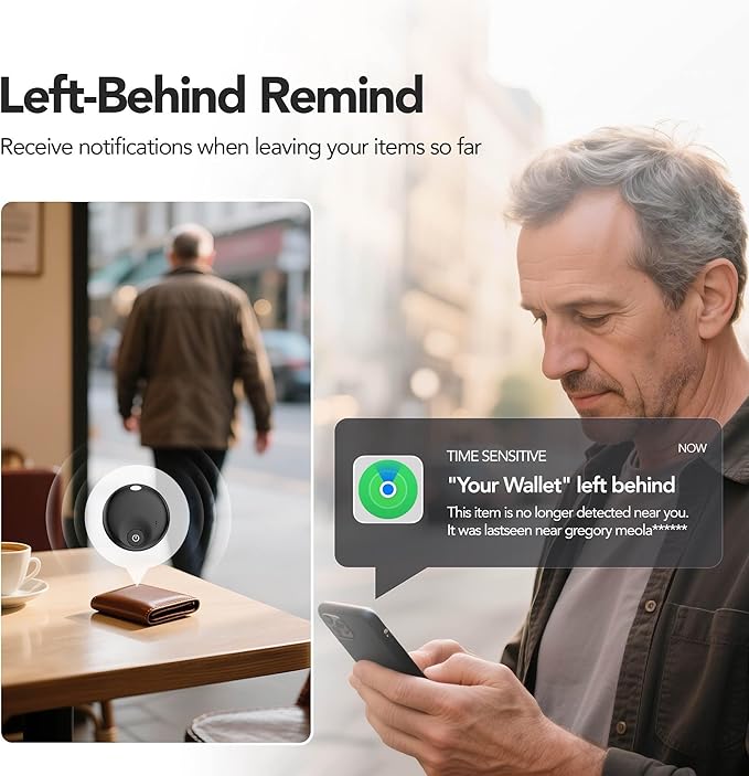 Air Tracker Tags-4 Pack: Bluetooth Tracker Tag, Item Finder Works with Apple Find My App, Trakcer Tag Locator for Your Keys, Wallet, Luggage, Backpack, and More.(ISO only) 4colors