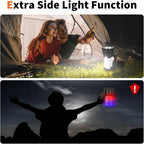 Superbright Handheld LED Spotlight Flashlight Powerful Searchlight USB Rechargeable Lantern Waterproof Tactical Torch Portable 6 Light Modes Side Floodlight (White Light)