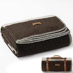 100% Wool Blanket, 62" x 86", Warm, Thick, Washable, Military Wool Blanket, Great for Camping, Outdoors, Sporting Events, Survival Kits