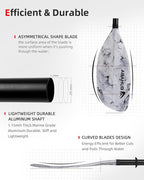 Abahub Adjustable Kayak Paddle 210-230 cm/ 230-250 cm Floating Kayaking Oars Boating Oars Canoeing Oars Black