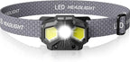 Rechargeable Headlamp with Red/Green/White 14 Modes, 1400 Lumens LED Head lamp Ultra-Bright Headlamp Rechargeable, Motion Sensor Headlamp with Memory Function, Ideal for Outdoor Camping, 1 Pack