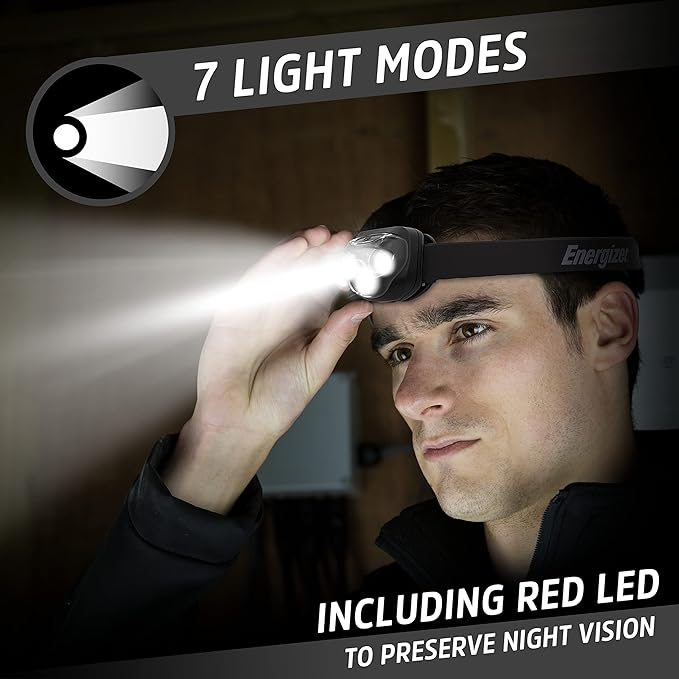 Energizer LED Headlamps PRO260 (16-Pack), IPX4 Water Resistant Headlamps, High-Performance Head Light for Outdoors, Camping, Running, Storm, Survival LED Light for Emergencies (Batteries Included)