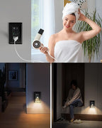 PD USB Outlet with Light,20W Power Delivery USB Receptacle with Night Light, 20A Tamper-Resistant Wall Outlet, Fast Charging Type A & USB-C Charger for Smartphones, Laptops, Tablets (2, Black-2P)
