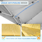 EAGLE PEAK Pop Up Canopy Tent with 1 Sidewall, Easy Setup Event Tent, Outdoor Sun Shade, Wheeled Carry Bag, Stakes and Guy Ropes, Instant Canopy 12x12, Beige