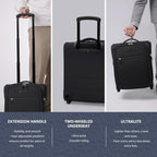 Verage Carry On Underseat Luggage with 2 Wheels & USB Port, 16 Inch Wheeled Spinner Bag Carry-on Luggages for Airlines, Lightweight Suitcase Men Women, Pilots and Crew(16-Inch Rolling Underseat Pro)