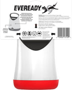 Eveready LED Camping Lantern X-250, Bright Tent Lights, Rugged Water Resistant LED Lanterns, 100 Hour Run-time, Red and Black (Pack of 2)