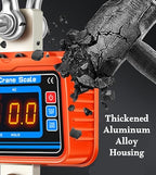 3000kg / 6600lbs Digital Crane Scale, Waterproof Industrial Scale with Remote, Rechargeable Hanging Scale Division 0.5kg with Shackle & Hook, Highly Visible LED Display