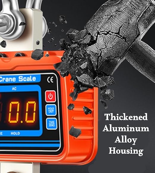 3000kg / 6600lbs Digital Crane Scale, Waterproof Industrial Scale with Remote, Rechargeable Hanging Scale Division 0.5kg with Shackle & Hook, Highly Visible LED Display