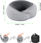 Neck Pillow for Traveling,Premium Memory Foam Travel Pillow, Removable Washable Neck Pillow Cover， Suitable for Airplanes,Offices and Cars