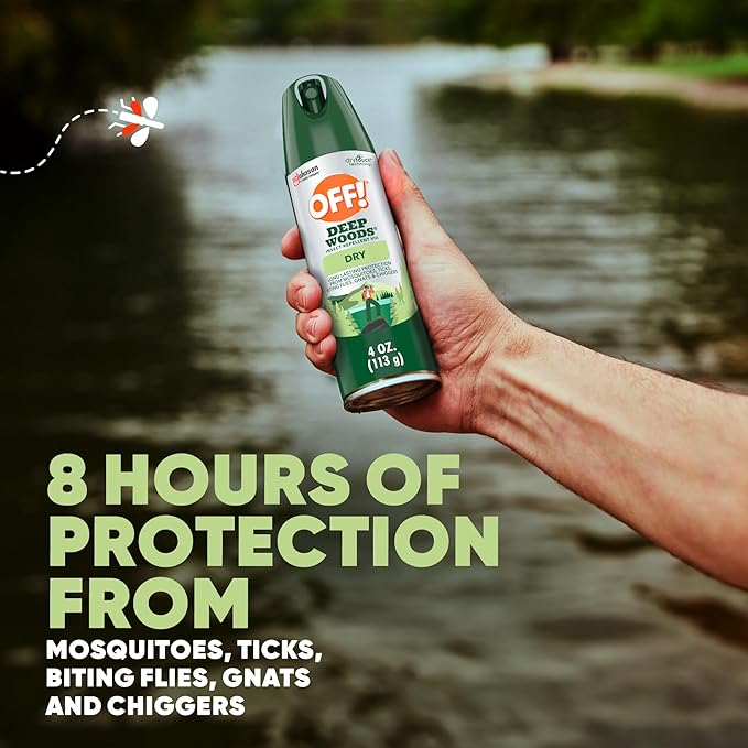 OFF! Deep Woods Insect Repellent Aerosol, Dry, Non-Greasy Formula, Bug Spray with Long Lasting Protection from Mosquitoes and Ticks, 4 oz