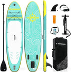HEYBOARD Inflatable Stand Up Paddle Board 10'6"×32"×6" Standup Paddleboard with Premium SUP Accessories & Backpack, Non-Slip Deck, Waterproof Bag, Leash, Paddle, Hand Pump