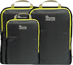 6 Set/3 Set Ultralight Compression Packing Cubes, Suitcase and Backpack Travel Organizer Bags (Shadow Gray, 3Piece)