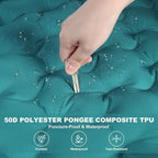 Camping Sleeping Pad with Pillow: Extra Thick 4.7 Inch Ultra-Light Self Inflating Air Mat, Lightweight Compact Inflatable Sleep Mattress with Built-in Pump Ultimate for Camping, Hiking (Peacock Blue)