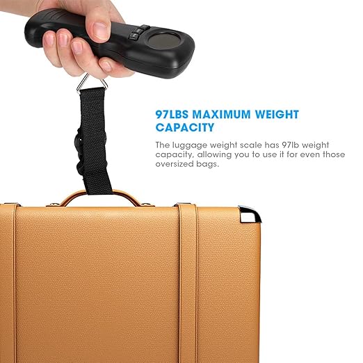Luggage Scale, 50kg/110lb Suitcase Scale with LCD Digital Display for Travel, Packages