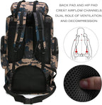 Hiking Backpack for Men 70L/100L Camping Backpack Military Rucksack Molle 3 Days Assault Pack for Climbing