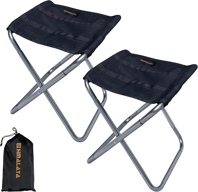 Portable Camping Folding Stool Chair, Small Lightweight Camp Stool Chair Collapsible for Fishing Hiking Outdoor Beach Backpack Photographer Picnic 9.86"x 8.66"x10.63"