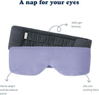 Bearaby Asteroid Grey Sleep Mask 23” x 4” Weighted Eye Mask for Sleeping 0.75 lbs 100% Light Blocking Mask for Travel and Rest Silky Soft Fabric for Deep Gentle Sleep