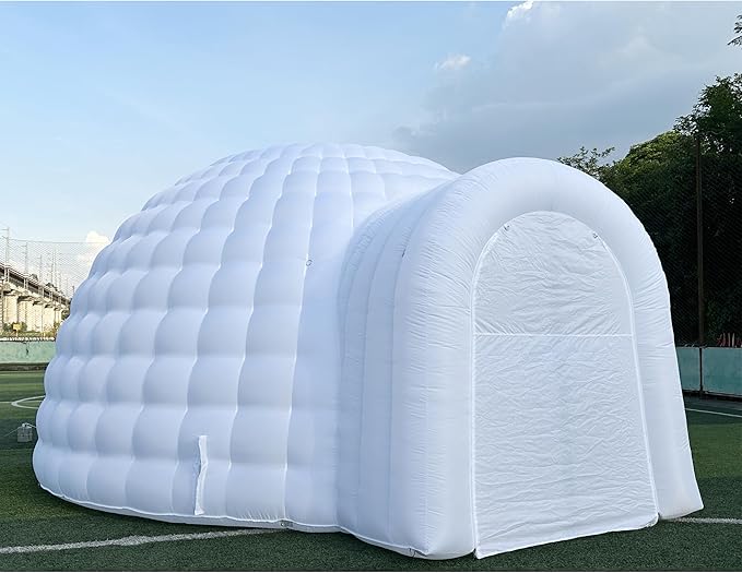 SAYOK Outdoor Portable Inflatable Igloo Dome Tent with Led Light for Party Wedding Event Camping