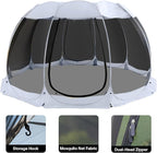 Alvantor Screen House Gazebo, 6-10-15 Person Pop Up Igloo Screened Canopy Tent with Mosquito Netting Sides, Instant UV Resistant Sun Shelter for Garden, Patio, Backyard