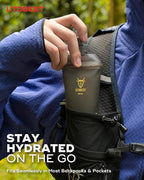 UTOBEST 500ml Soft Flask, 2 Pack Flexible TPU Hydration Water Bottle, Collapsible with 28mm Caliber for Running, Hiking, Cycling, Climbing, and Marathon Yellow