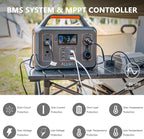 ALLWEI Portable Power Station 300W, 280Wh Solar Generator, 110V AC Outlet, Backup Lithium Battery LED Light for Outdoor Camping Emergency Home Backup(Renewed)