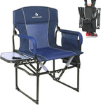 ROCK CLOUD Folding Camping Chair with Storage Pocket and Side Table Compact Portable Camp Chairs Outdoor for Camp Lawn Hiking Fishing Sports