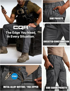 CQR Men's Tactical Pants, Water Resistant Ripstop Cargo Pants, Lightweight EDC Work Hiking Pants, Outdoor Apparel