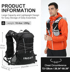 Running Hydration Vest Backpack, Lightweight Water Backpack with 1.6L Water Bladder Daypack for Women Men,Adjustable Running Vest Pack for Trail Running Hiking Cycling Race Marathon