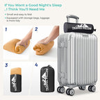 Travel Pillow Memory Foam Pillows, Camping Pillow-Compressible Medium Firm, Breathable Cover, Ideal Backpacking Hiking, Bed Pillows, Airplane and Car (Apricot Yellow, M)