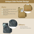 Tactical Lunch Bag, Large Expandable Lunch Box for Men, Durable Waterproof Leakproof Cooler Bag with Molle Webbing, for Adults/Work Outdoor Picnic Hiking Camping, 20 Can/15 L, Brown, HSHRISH