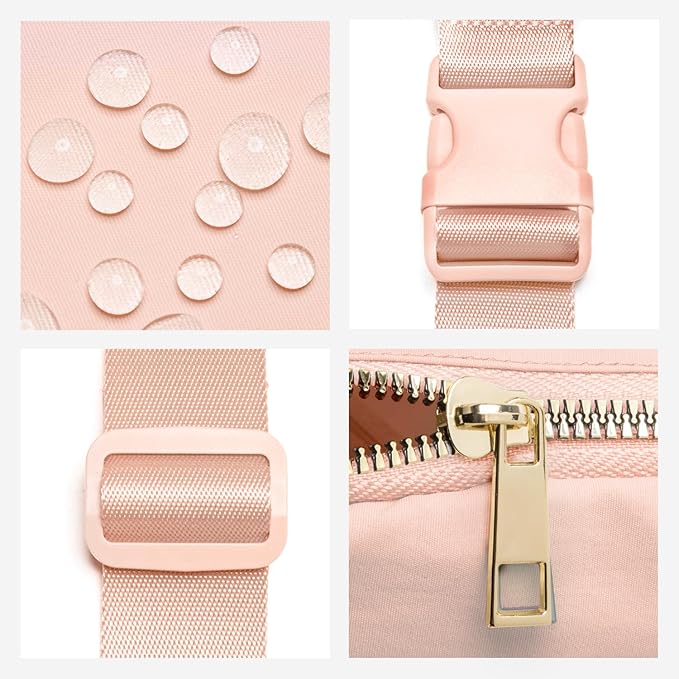 Gitus 6 7 8 9 10 Year Old Girl Gifts Belt Bag Fanny Pack Crossbody Bags with Initial Letter Patch Things for Teen Girls Easter Gifts for Girls Travel Essentials（Coral Pink-C）