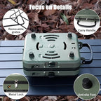 Camping Stove 2 Burner, Lightweight Foldable Propane Stove with 17200 BTUs High Output, Quick Ignition & Ajdust Camp Stove, Must Have for Camping, Hiking, Travel, Outdoor BBQ