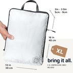 Large Compression Packing Cubes for Travel-Packing Cube Luggage Organizers 4 Piece Set for Checked Luggage-Ultralight, Expandable/Compression Bags by TRIPPED Travel Gear (White 4 Piece)