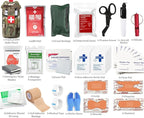 Med Kit Trauma Kit Bleeding Contral Pack, Emergency Survival First Aid Kits EMT IFAK Medical Kit for Severe Bleeding Control Military Camping and Hiking