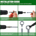 Lasnten 6 Pcs 30 Inch Heavy Duty Ground Anchor Spiral Blade Earth Anchor Kit Metal Anchor Hook Beach Sand Stakes Camping for Securing Animals, Shelters, Tents, Canopies (Silver)