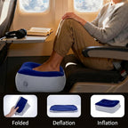 Inflatable Foot Rest for Airplane Travel, Portable Travel Foot Pillow for Office, Home Desk & Car, Adjustable Leg Rest for Economy Flight Comfort(2Pcs)
