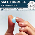 Peace&Quiet PQ Wax Ear Plugs for Sleeping, Swimming - 54 Noise Cancelling Silicone Gel Wax Earplugs, Ear Protection for Sleep and Swim, Soft Pillows with Sound Blocking Level 32Db, (54 Pillows)