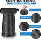 2 Pack Collapsible Stool - Portable Folding Stool for Adults, Lightweight Yet Sturdy 400lbs Capacity for Camping Fishing Hiking Outdoor