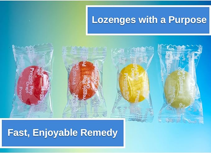 Preggie Pop Drops Morning Sickness - Preggie Pops for Morning Sickness Relief. Yummy Candy Drops for Pregnancy Relief. Soothing Relief for Pregnant Women. Sour Lemon 48 Count