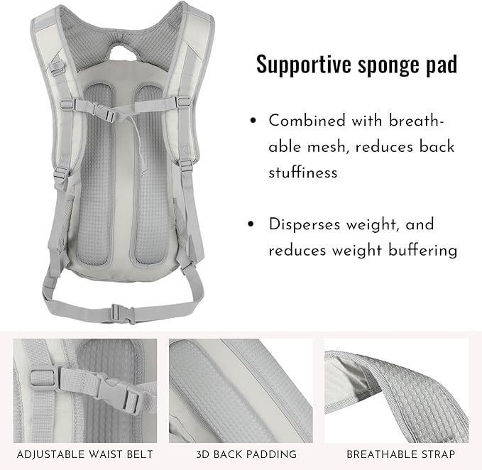 Zavothy 18L Multipurpose Hiking Backpack with 3L Water Bladder – Durable Hydration Backpack with Insulated Bladder Compartment, Hidden Helmet Holder & Rain Cover – for Hiking, Commuting, and Camping