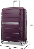 Samsonite Freeform Large Checked Luggage with Dual 360° Spinner Wheels - TSA Lock, Airline-Approved - Lightweight Durable Polypropylene Expandable Hardshell - Amethyst Purple