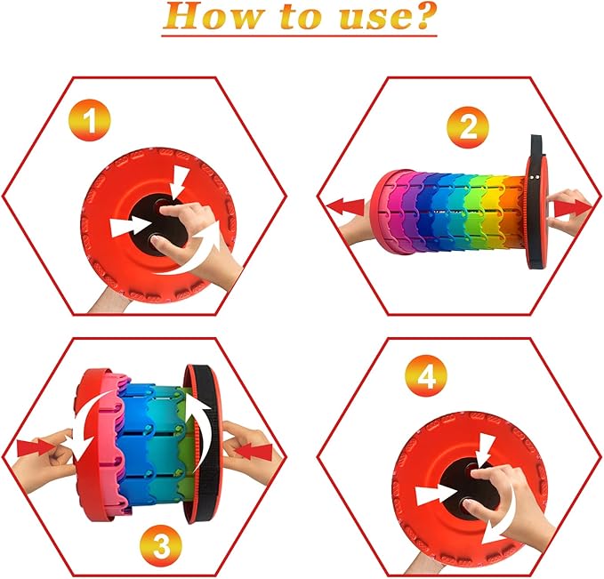 Jakuva Rainbow Travel Camping Stool, Retractable Portable Folding Stool,Collapsible Telescoping Stool with Max Load 360lbs for Adults for Indoor Outdoor Hiking Gardening