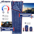 Ultralight Down Sleeping Bag - 650 Fill Power, 27oz Compact Envelope Bag for Backpacking, Camping, Hiking - 35-50f, Lightweight & Compressible, Also Ideal As a Cape