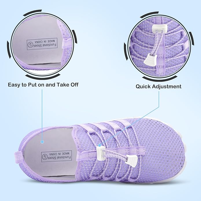 L-RUN Barefoot Water Shoes Women Mens Aqua Sock Athletic Hiking Water Sports Shoes for Swim Beach Pool Sand Diving Walking