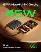 Baseus Qi2.2 25W Slim 10,000mAh Magnetic Portable Charger, 45W USB-C Ultra Fast Charging, Bundle with Qi2 Certified 15W Wireless Magnetic Power Bank 10000mAh with USB-C Cable 22.5W PD Charging
