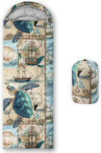 Sleeping Bags for Adults and Kids，3D Printing Camping Sleeping Bag for Girls Boys Lightweight Waterproof Cold/Warm 3-Season，Outdoor Travel with Compression Bags