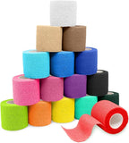 FriCARE Self Adhesive Bandage Wrap, Medical Tape in First Aid Kit, Cohesive Bandages for Wounds Sport Vet, 2 Inches X 5 Yards 16 Rolls, Rich