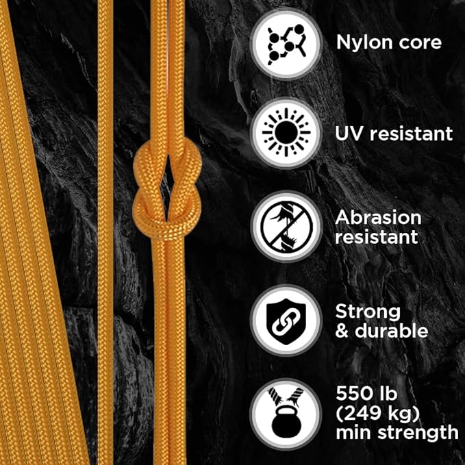 TECEUM 5/32" Paracord Rope 1000 – 1000ft / 200ft / 100ft / 50ft – Tactical Parachute Cord 4mm – 45+ Colors – Nylon String for Survival & Camping Gear – Stripe Cord for Survival – Utility Rope