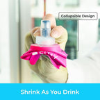 Soft Flask - Shrink As You Drink Soft Water Bottle for Hydration Pack - Folding Water Bottle Ideal for Running, Hiking, Cycling, Climbing & Rigorous Activity