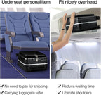 Hanke 16 inch Underseat Carry On Suitcases with Wheels,Lightweight Hard Shell Carry on Luggage with Wheels for Weekender,Top Opening Small Suitcase,Travel Luggage for Womem Men,Jet Black.